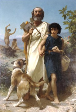  realismus - Homere et son führen Realismus William Adolphe Bouguereau
